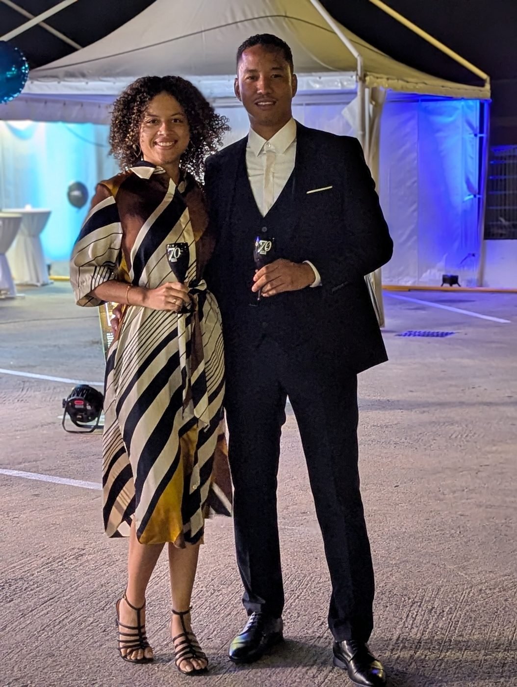 Océane et Marvin en tenue de soirée